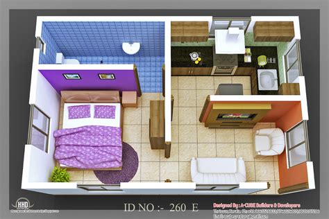 Design and decorate the interior, optimizing the furniture arrangement and making smart color decisions in a fully functional 3d environment. 3D isometric views of small house plans - Kerala home ...