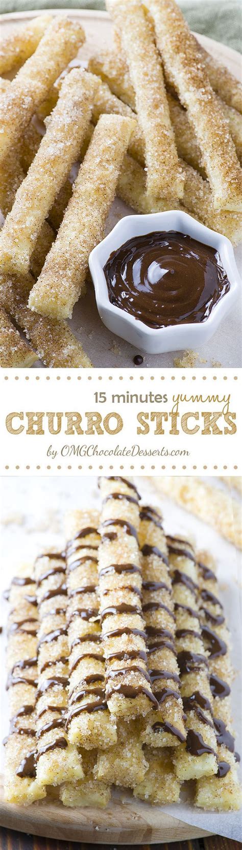 15 Minute Churro Sticks With Video Recipe Chocolate Dessert