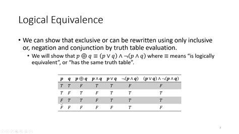 Truth Tables And Logical Equivalences Discrete Math For Computer