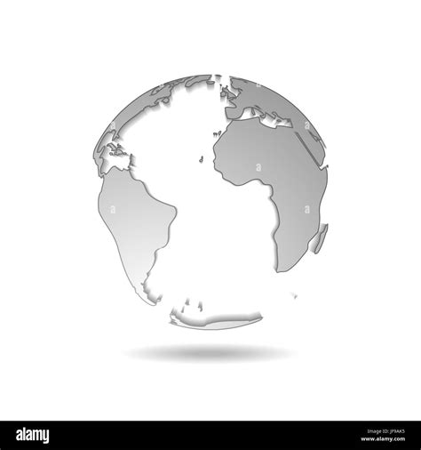 Tech Grey Globe World Map Design Stock Photo Alamy