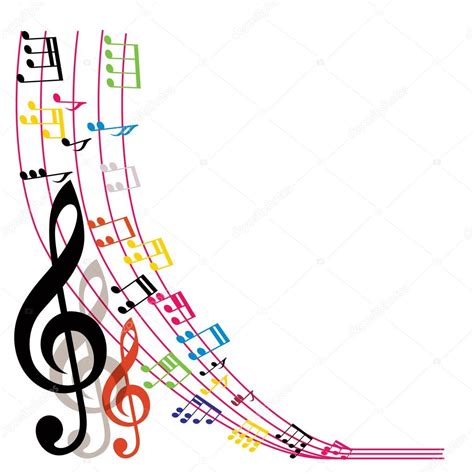 Notas De Música De Fondo Tema Musical Elegante Composición Vecto