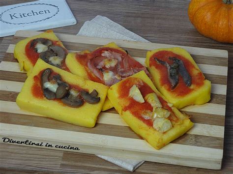 Insieme alla polenta sono un'accoppiata. Crostini di polenta al forno, antipasto sfizioso ...