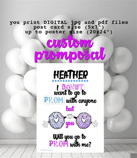 Printable Prom 2023 Event Poster Yard Sign Banner Blue Etsy