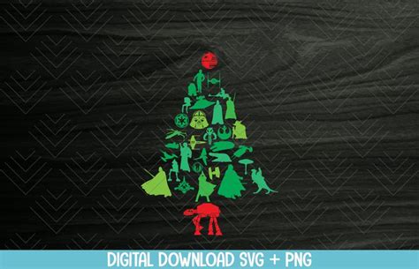Merry Christmas 2020 svg png Star Wars Christmas Tree svg | Etsy