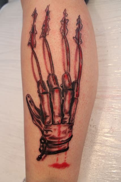 Simple Freddy Krueger Glove Tattoo