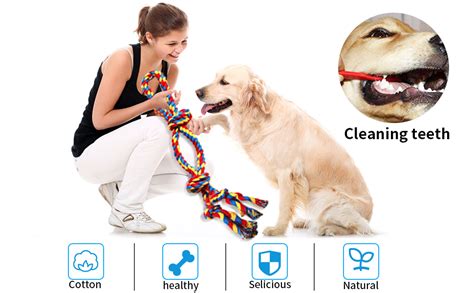 Xl Dog Rope Toys For Strong Large Dogsdog Chew Toy 4 Knots Rope Tug
