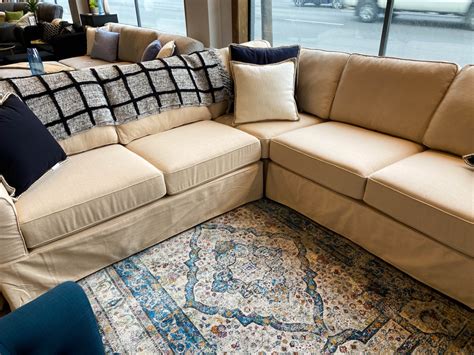 Monica L Shaped Slipcover Sectional Sofa Wallaroos Furniture