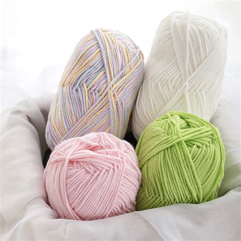 6pcs300g Sweet Soft Cotton Baby Knitting Wool Yarn Milk Yarn Polyester