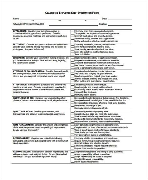 Image result for self evaluation sample | Evaluation form, Evaluation