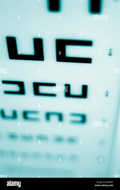 Opticians Ophthalmology And Optometry Eye Test Chart To Test Sight And
