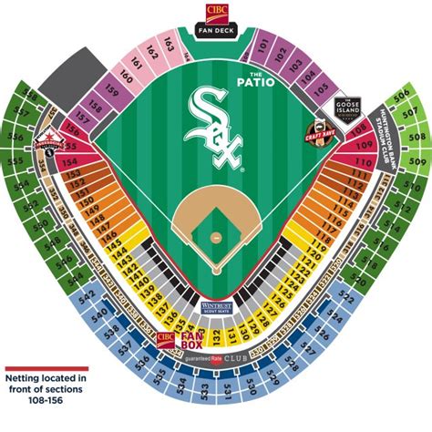 Seat Map Guaranteed Rate Field Chicago White Sox