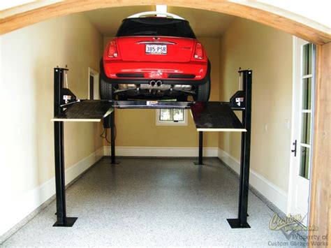 Capacity automotive lift made from the same materials you'll find in a professional shop or garage. Garage Car Lifts Installed By Custom Garage Works In Fort ...