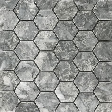 20 Grey Hexagon Floor Tile Decoomo