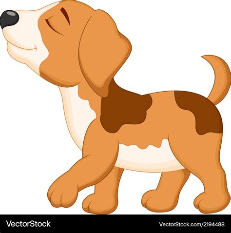 Dog Cartoon Walking Royalty Free Vector Image Vectorstock