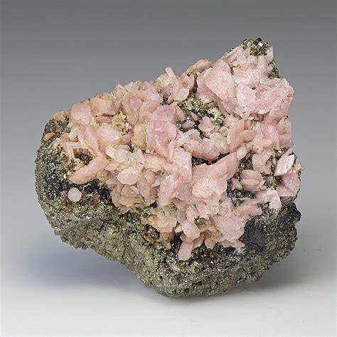 Rhodochrosite With Pyrite Minerals For Sale 8601419