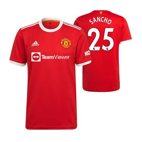 Jadon Sancho Manchester United Jersey Home Red 2021 22 Replica