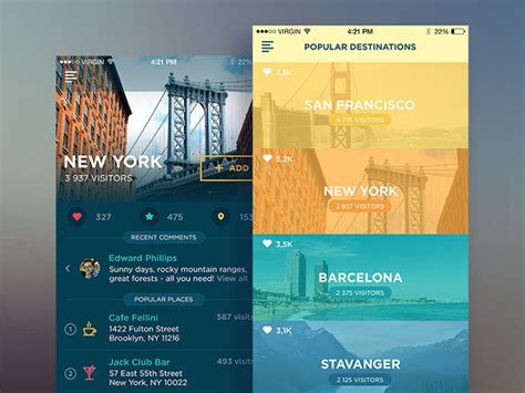 innovative mobile travel app ui design concepts web graphic