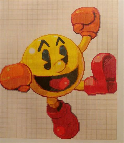 Pixel Art Super Smash Bros Pac Man By Paintpixelart On Deviantart