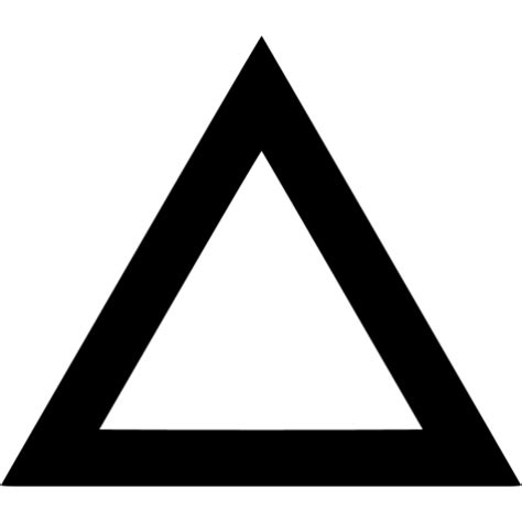 Black Triangle Outline Icon Free Black Shape Icons