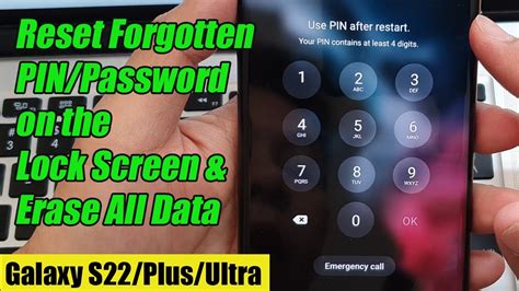 Galaxy S22s22ultra How To Reset The Forgotten Pinpassword On The