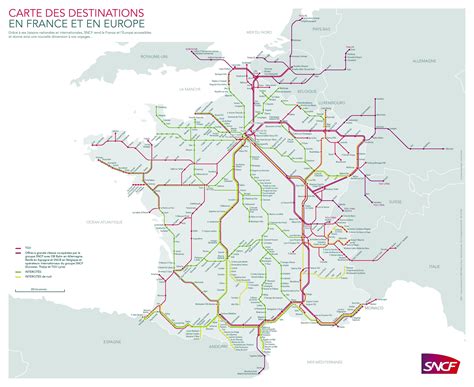 Map Of Frances Sncf French Railway Company Network France Train