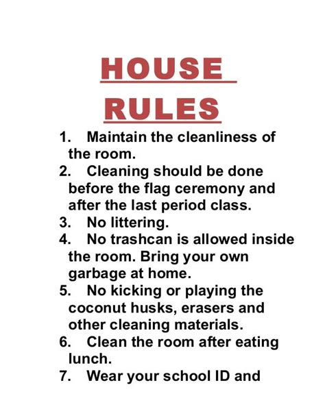 Jade House Rules