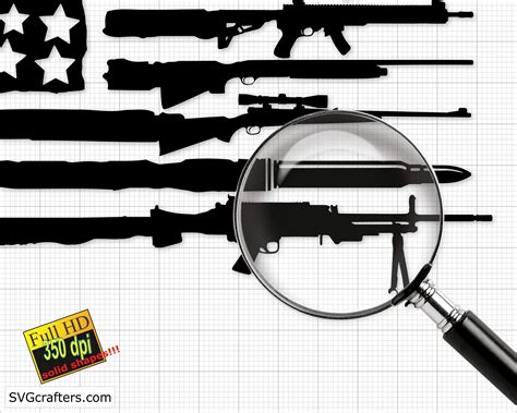 American Gun Flag Svg Rifle Flag Svg Guns Svg Nd Amendment Etsy