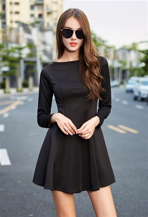 Women Summer Fashion Sexy Slash Elegant Hepburn Little Black Dress