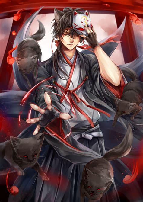 Tickle boy 26 conan edogawa request by bebe555 on deviantart. ori : Black Fox by zaphylla.deviantart.com on @DeviantArt | Anime fox boy, Anime, Anime demon boy