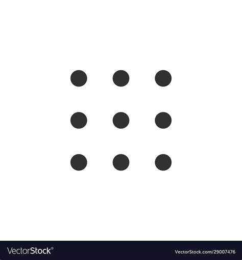 Dots Square Setting Or Options Icon Help Vector Image