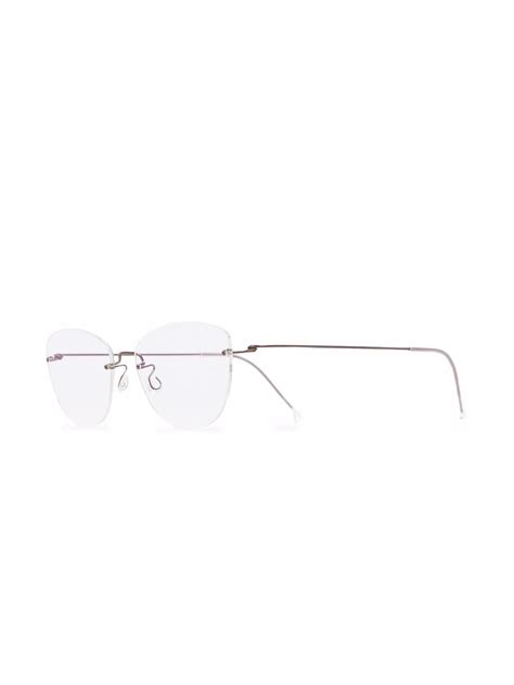 lindberg rimless cat eye glasses farfetch