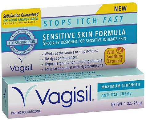 Vagisil Maximum Strength Anti Itch Creme Sensitive Skin Formula 1 Oz