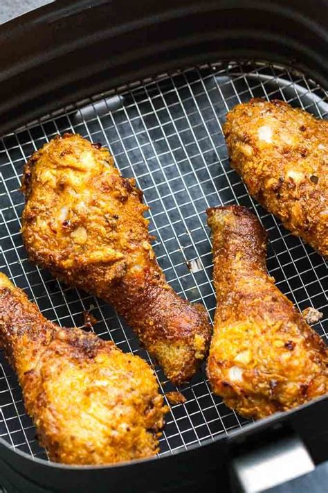 Coat each chicken breast fully with breading. Juicy Air Fryer Chicken Drumsticks - made with only 3 Tbsp ...