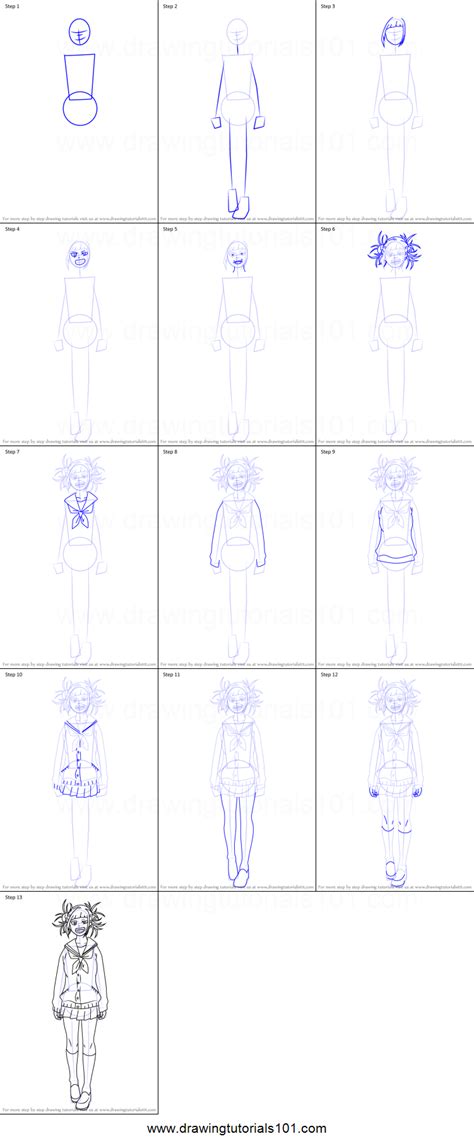 Every now and then i will make lessons that everyone can enjoy and learn from. How to Draw Toga from Boku no Hero Academia printable step ...
