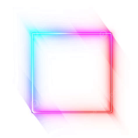 Neon Border Square Red Pink Blue Neon Neon Border Border Png