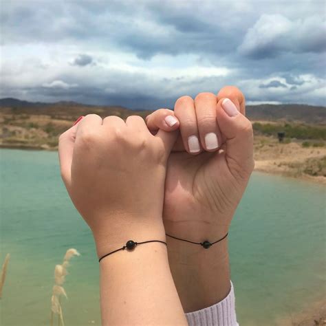 set of 2 pinky promise bracelets matching love friendship etsy