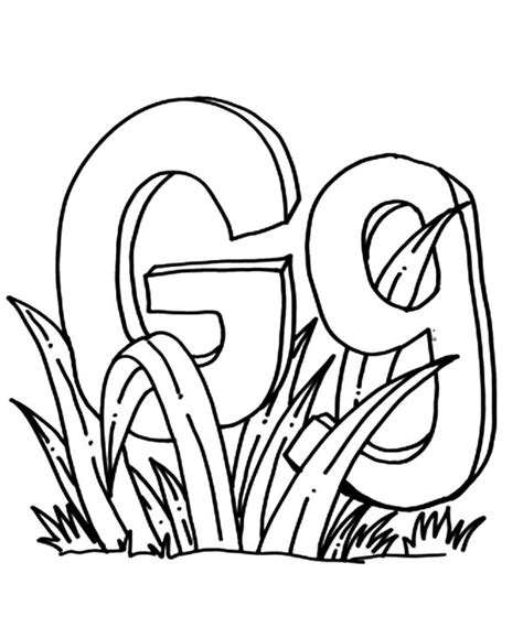 Click any coloring page to see a larger version and download it. Letter G For Grass Coloring Pages : Color Luna