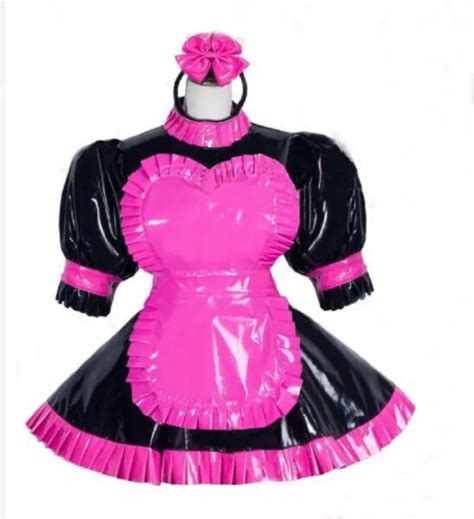 french maid sissy girl lockable pvc dress cosplay costume cd tv tailor made 64 08 picclick