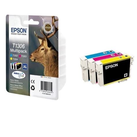 Weiter zu ebay werl deutschland €64.97 eur original epson t1306 t1301 hirsch multipack office weiter zu ebay fisch deutschland €89.99 eur 4 epson druckerpatronen tinte t1301 bk t1306 c. EPSON T1306 - Multipack couleur XL (Cerf) (SX525WD/SX620FW ...