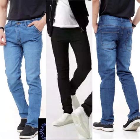 Jual Celana Jeans Pria Panjang Skinny Slim Fit NEVERLOSE Panjang Melar Promo Awal Tahun