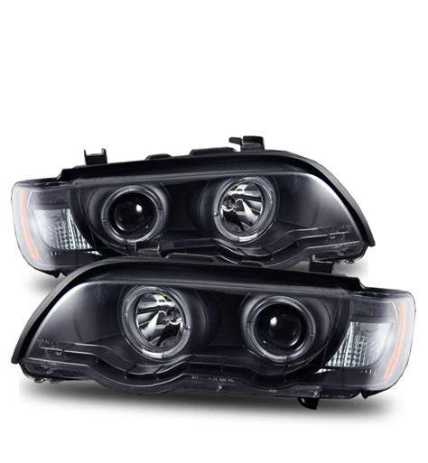 Made for bmw and mini. 01-03 BMW X5 E53 Halogen Model Angel Eye Halo & LED ...