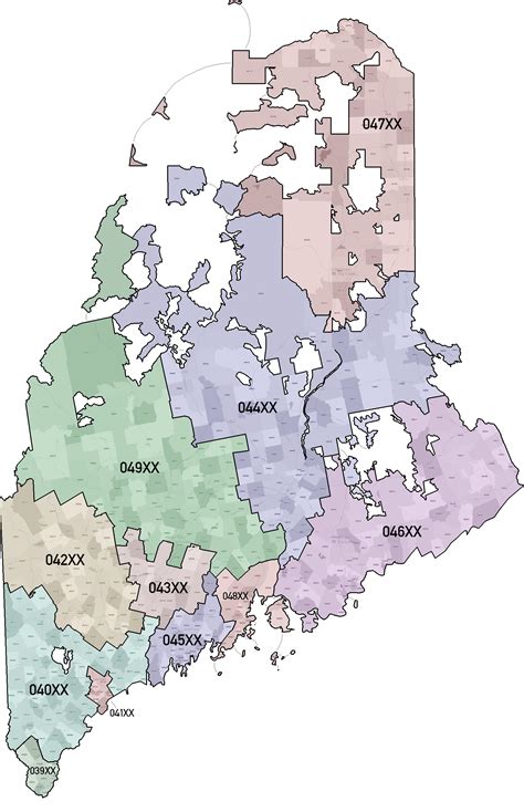 I Made A Map Showcasing The Zip Code Groupings In Maine Rmaine