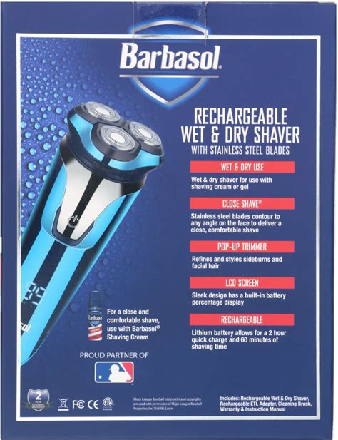 Best Buy Barbasol Rechargeable Wet Dry Rotary Electric Shaver With