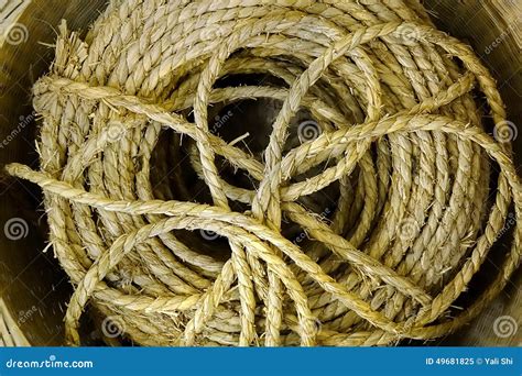 Bundle Of Old Straw Rope Stock Photo Image 49681825