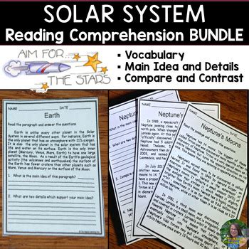 Solar System Reading Comprehension BUNDLE by The Happy Learning Den