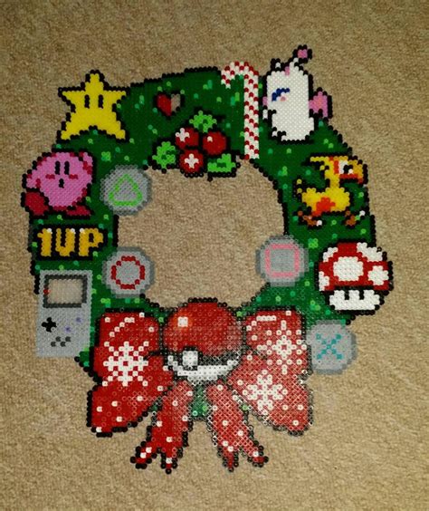 Gaming Christmas Wreath Perler Beads By Antina86 On Deviantart