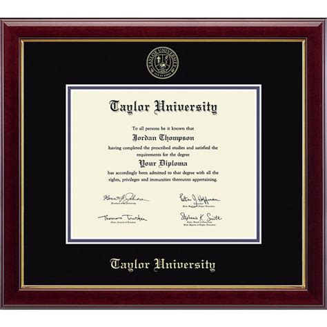 Church Hill Classics Gold Embossed Diploma Frame Taylor University Gear