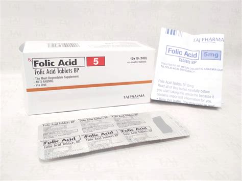 Folic Acid Tablets Bp 5mg Manufacture India Pioneer Exporter