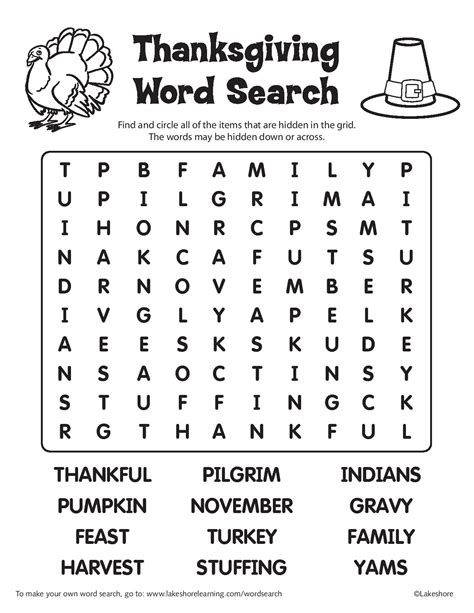 Thanksgiving Word Search Worksheets For Second Grade Bobby Aragons