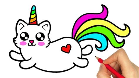 Como Desenhar Um Gato UnicÓrnio FÁcil Passo A Passo Youtube